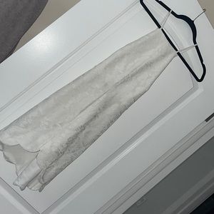 Forever21 high low off white elegant halter dress